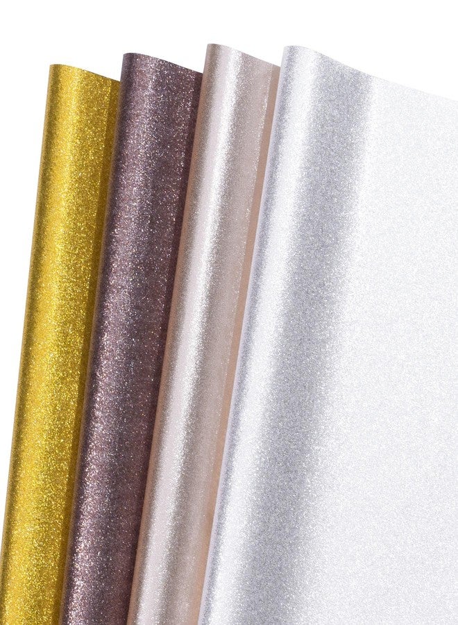 Rancco Glitter Wrapping Paper- Rose Gold/Silver/Gold/Dark brown Color Sparkle Paper for Christmas, New Year's Eve, Birthday, Wedding, Baby Shower, Party, Craft Paper Decor Gifts, 8PC,19.7''X 27.6'' - Image 1